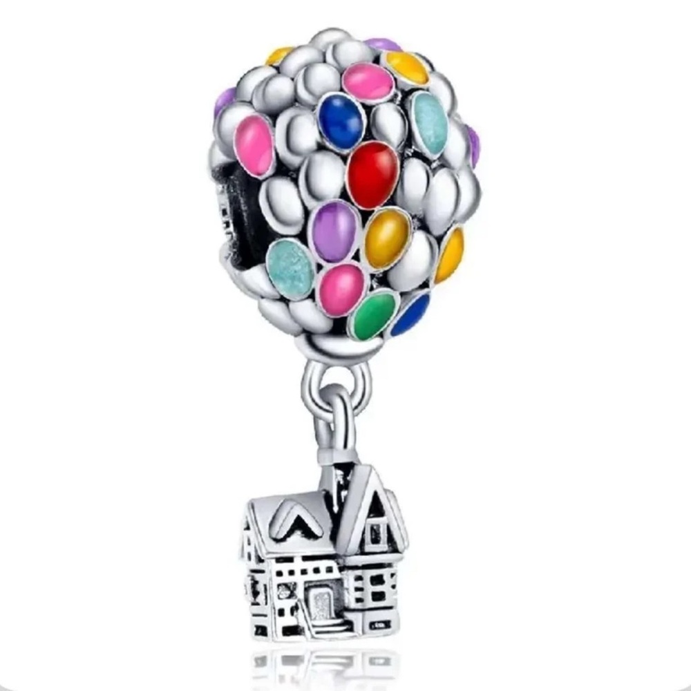 New S925 UP balloon house pandora style charm
